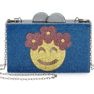 $75 Bari Lynn Girl's Acrylic Box Bag Emoji Clutch Purse SAKS NEW